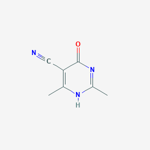 molecular formula C7H7N3O B151915 2,6-dimethyl-4-oxo-1H-pyrimidine-5-carbonitrile CAS No. 128199-32-6