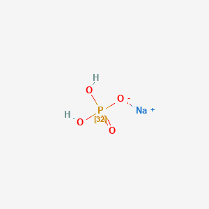 molecular formula H2NaO4P B15191510 Sodium phosphate, radioactive CAS No. 7635-45-2