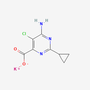molecular formula C8H7ClKN3O2 B15191531 Aminocyclopyrachlor potassium CAS No. 858956-35-1