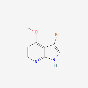 molecular formula C8H7BrN2O B1519154 3-Bromo-4-methoxy-1H-pyrrolo[2,3-b]pyridine CAS No. 1053655-78-9