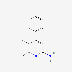 molecular formula C13H14N2 B1519155 5,6-Dimethyl-4-phenyl-2-pyridinamine CAS No. 1123169-34-5