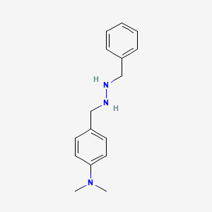 molecular formula C16H21N3 B15191616 alpha-(2-Benzylhydrazino)N,N-dimethyl-p-toluidine CAS No. 102396-00-9
