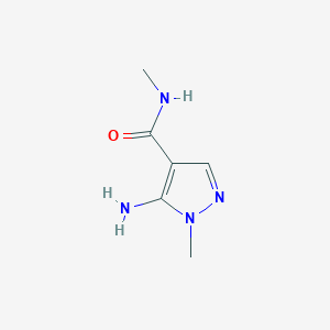 molecular formula C6H10N4O B1519162 5-Amino-N,1-dimethyl-1H-pyrazole-4-carboxamide CAS No. 1022962-66-8