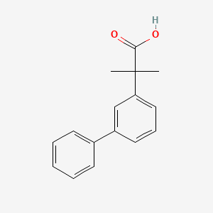 molecular formula C16H16O2 B1519163 2-Methyl-2-(3-phenylphenyl)propanoic acid CAS No. 1181608-88-7