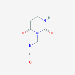 molecular formula C6H7N3O3 B1519164 3-(Isocyanatomethyl)-1,3-diazinane-2,4-dione CAS No. 861359-45-7