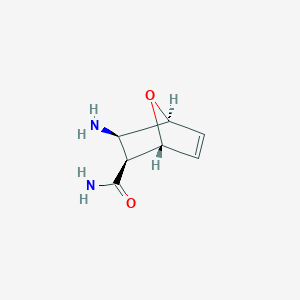 molecular formula C7H10N2O2 B1519168 diexo-3-Amino-7-oxa-bicyclo[2.2.1]hept-5-ene-2-carboxylic acid amide CAS No. 885096-06-0