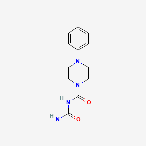 molecular formula C14H20N4O2 B15191691 1-Piperazinecarboxamide, N-((methylamino)carbonyl)-4-(4-methylphenyl)- CAS No. 80712-10-3