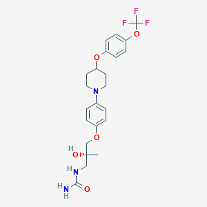 molecular formula C23H28F3N3O5 B15191708 Delamanid metabolite M5 CAS No. 1194254-67-5