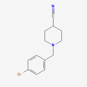 molecular formula C13H15BrN2 B1519171 1-(4-Bromobenzyl)-piperidine-4-carbonitrile CAS No. 1181664-35-6