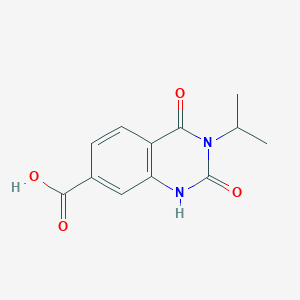 molecular formula C12H12N2O4 B1519172 2,4-Dioxo-3-(propan-2-yl)-1,2,3,4-tetrahydroquinazoline-7-carboxylic acid CAS No. 1087784-73-3