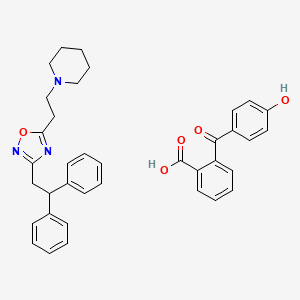 molecular formula C37H37N3O5 B15191743 Prenoxdiazine hibenzate CAS No. 37671-82-2