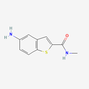 molecular formula C10H10N2OS B1519179 5-Amino-N-methyl-1-benzothiophene-2-carboxamide CAS No. 1160264-01-6