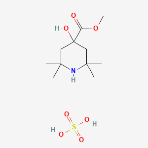 molecular formula C11H23NO7S B15191803 methyl 4-hydroxy-2,2,6,6-tetramethylpiperidine-4-carboxylate;sulfuric acid CAS No. 72361-46-7