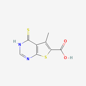 5-methyl-4-sulfanylidene-1H,4H-thieno[2,3-d]pyrimidine-6-carboxylic acid