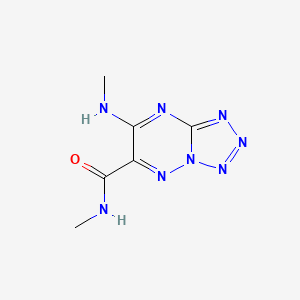 molecular formula C6H8N8O B15191848 Tetrazolo(1,5-b)(1,2,4)triazine-6-carboxamide, N-methyl-7-(methylamino)- CAS No. 80761-72-4