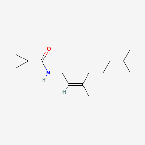 molecular formula C14H23NO B15191900 Cyclopropanecarboxamide, N-((2Z)-3,7-dimethyl-2,6-octadienyl)- CAS No. 744252-09-3