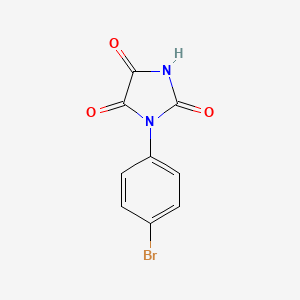 molecular formula C9H5BrN2O3 B1519191 1-(4-Bromophenyl)imidazolidine-2,4,5-trione CAS No. 92384-63-9