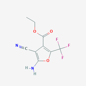 Ethyl 5-amino-4-cyano-2-(trifluoromethyl)furan-3-carboxylate