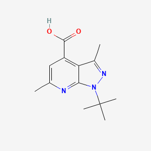 1-tert-butyl-3,6-dimethyl-1H-pyrazolo[3,4-b]pyridine-4-carboxylic acid