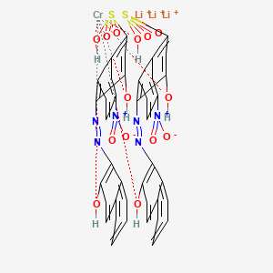 molecular formula C40H26CrLi3N6O14S2+3 B15192007 Trilithium bis(3-hydroxy-4-((2-hydroxy-1-naphthyl)azo)-7-nitronaphthalene-1-sulphonato(3-))chromate(3-) CAS No. 83249-27-8