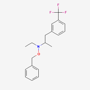 molecular formula C19H22F3NO B15192019 N-Ethyl-alpha-methyl-N-(phenylmethoxy)-3-(trifluoromethyl)benzeneethanamine CAS No. 94593-27-8