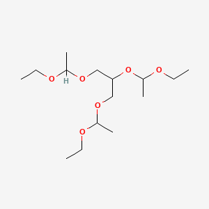 molecular formula C15H32O6 B15192038 1,2,3-Tris((1-ethoxy)ethoxy)propane CAS No. 67715-82-6
