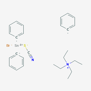 molecular formula C27H35BrN2SSn B15192079 Ethanamine, N,N,N-triethyl-, (TB-5-12)-bromotriphenyl(thiocyanato-N)stannate(1-) CAS No. 133773-17-8