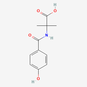 molecular formula C11H13NO4 B15192127 Alanine, N-(4-hydroxybenzoyl)-2-methyl- CAS No. 841303-77-3