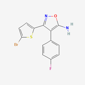 3-(5-Bromothiophen-2-yl)-4-(4-fluorophenyl)-1,2-oxazol-5-amine