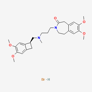 molecular formula C27H37BrN2O5 B15192190 Ivabradine hydrobromide CAS No. 1190604-70-6