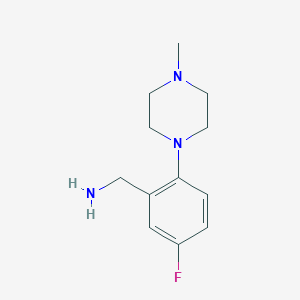 B1519227 [5-Fluoro-2-(4-methylpiperazin-1-yl)phenyl]methanamine CAS No. 1096817-40-1