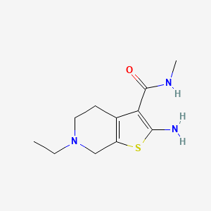 molecular formula C11H17N3OS B1519229 2-amino-6-ethyl-N-methyl-4,5,6,7-tetrahydrothieno[2,3-c]pyridine-3-carboxamide CAS No. 1099624-25-5