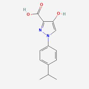 4-hydroxy-1-[4-(propan-2-yl)phenyl]-1H-pyrazole-3-carboxylic acid