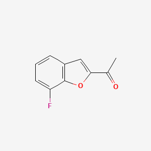 molecular formula C10H7FO2 B1519233 1-(7-氟-1-苯并呋喃-2-基)乙酮 CAS No. 1094640-56-8
