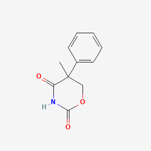 molecular formula C11H11NO3 B15192337 Dihydro-5-methyl-5-phenyl-2H-1,3-oxazine-2,4(3H)-dione CAS No. 92288-52-3