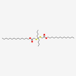 molecular formula C40H80O4S2Sn B15192348 Dibutyltinbis(myristylmercapto acetate) CAS No. 83833-21-0