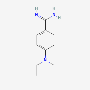 molecular formula C10H15N3 B1519237 4-[Ethyl(methyl)amino]benzene-1-carboximidamide CAS No. 1094944-38-3
