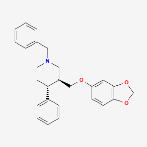 molecular formula C26H27NO3 B15192395 N-Benzyldefluoroparoxetine CAS No. 105813-40-9