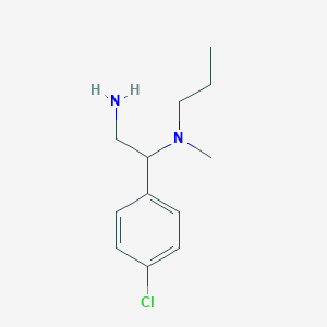 molecular formula C12H19ClN2 B1519240 [2-Amino-1-(4-chlorophenyl)ethyl](methyl)propylamine CAS No. 1018308-78-5