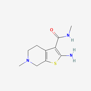 molecular formula C10H15N3OS B1519241 2-amino-N,6-dimethyl-4,5,6,7-tetrahydrothieno[2,3-c]pyridine-3-carboxamide CAS No. 1099624-26-6