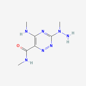 molecular formula C7H13N7O B15192464 as-Triazine-6-carboxamide, N-methyl-5-(methylamino)-3-(1-methylhydrazino)- CAS No. 80761-69-9