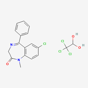 molecular formula C18H16Cl4N2O3 B15192485 Chlorazepam CAS No. 34985-87-0