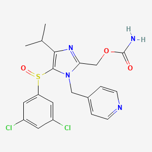 molecular formula C20H20Cl2N4O3S B15192517 Capravirine metabolite C23/m3 CAS No. 216316-63-1