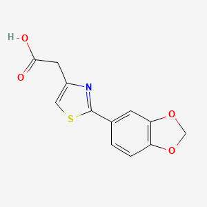 2-[2-(2H-1,3-benzodioxol-5-yl)-1,3-thiazol-4-yl]acetic acid
