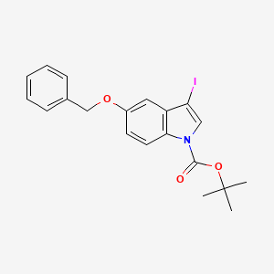 molecular formula C20H20INO3 B1519257 5-Benzyloxy-3-iodoindole-1-carboxylic acid tert-butyl ester CAS No. 914349-29-4