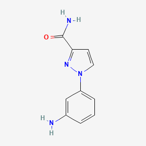molecular formula C10H10N4O B1519259 1-(3-aminophenyl)-1H-pyrazole-3-carboxamide CAS No. 1155123-85-5