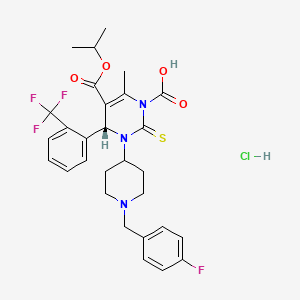molecular formula C29H32ClF4N3O4S B15192600 Dtpfpm, monohydrochloride (R(-))- CAS No. 135100-65-1