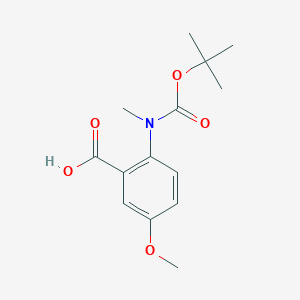 molecular formula C14H19NO5 B1519261 n-boc-n-methyl-5-methoxyanthranilic acid CAS No. 886362-08-9