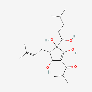 molecular formula C20H34O5 B15192663 Hexahydroisocohumulone CAS No. 685110-37-6
