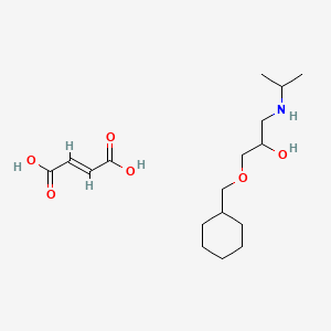 molecular formula C17H31NO6 B15192732 Isopropylamino-3 cyclohexylmethoxy-1 propanol-2 maleate [French] CAS No. 80768-80-5